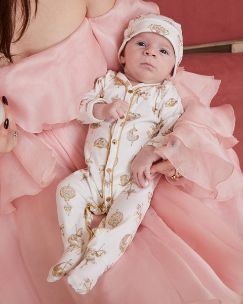 Atelier Choux ロンパース 3-6M Playsuit - Carousel • Atelier Choux
