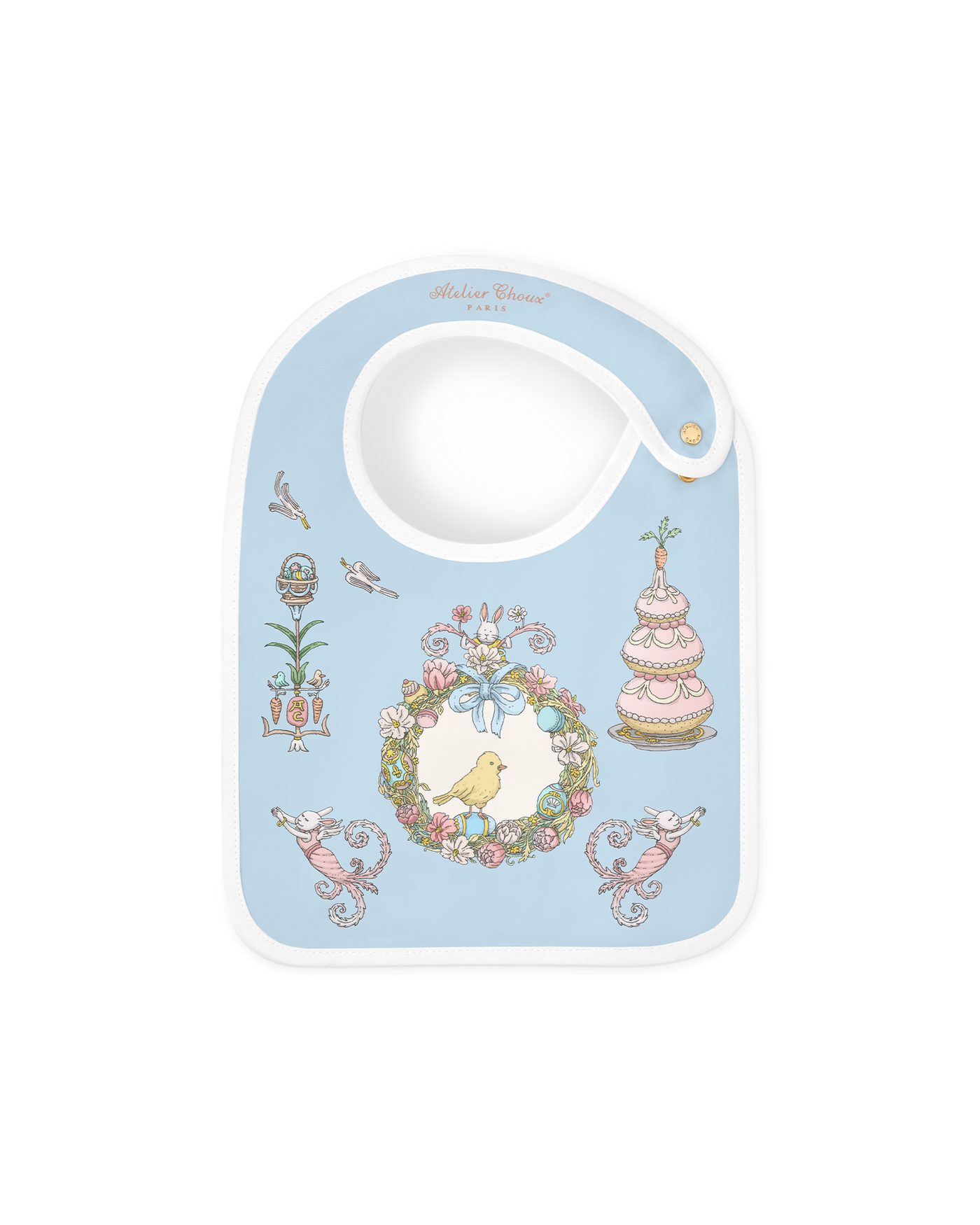 Carré & Satin Bib Set - Spring Bunny [PRE-ORDER]