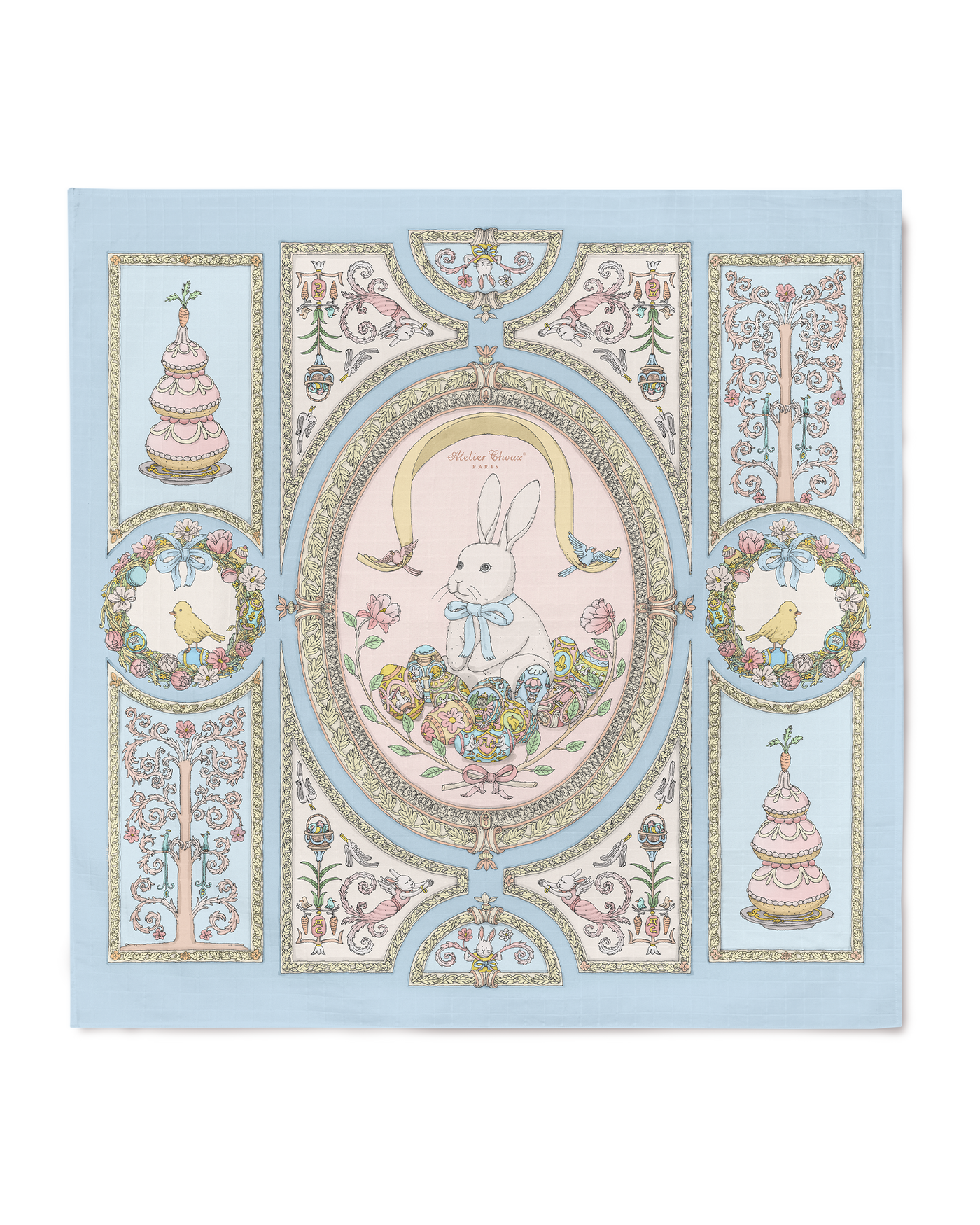 Carré & Satin Bib Set - Spring Bunny [PRE-ORDER]