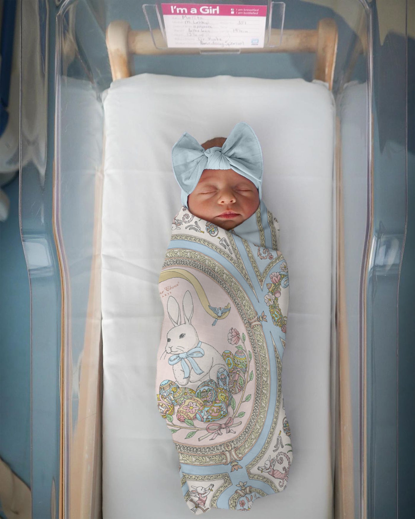 Carré & Satin Bib Set - Spring Bunny [PRE-ORDER]