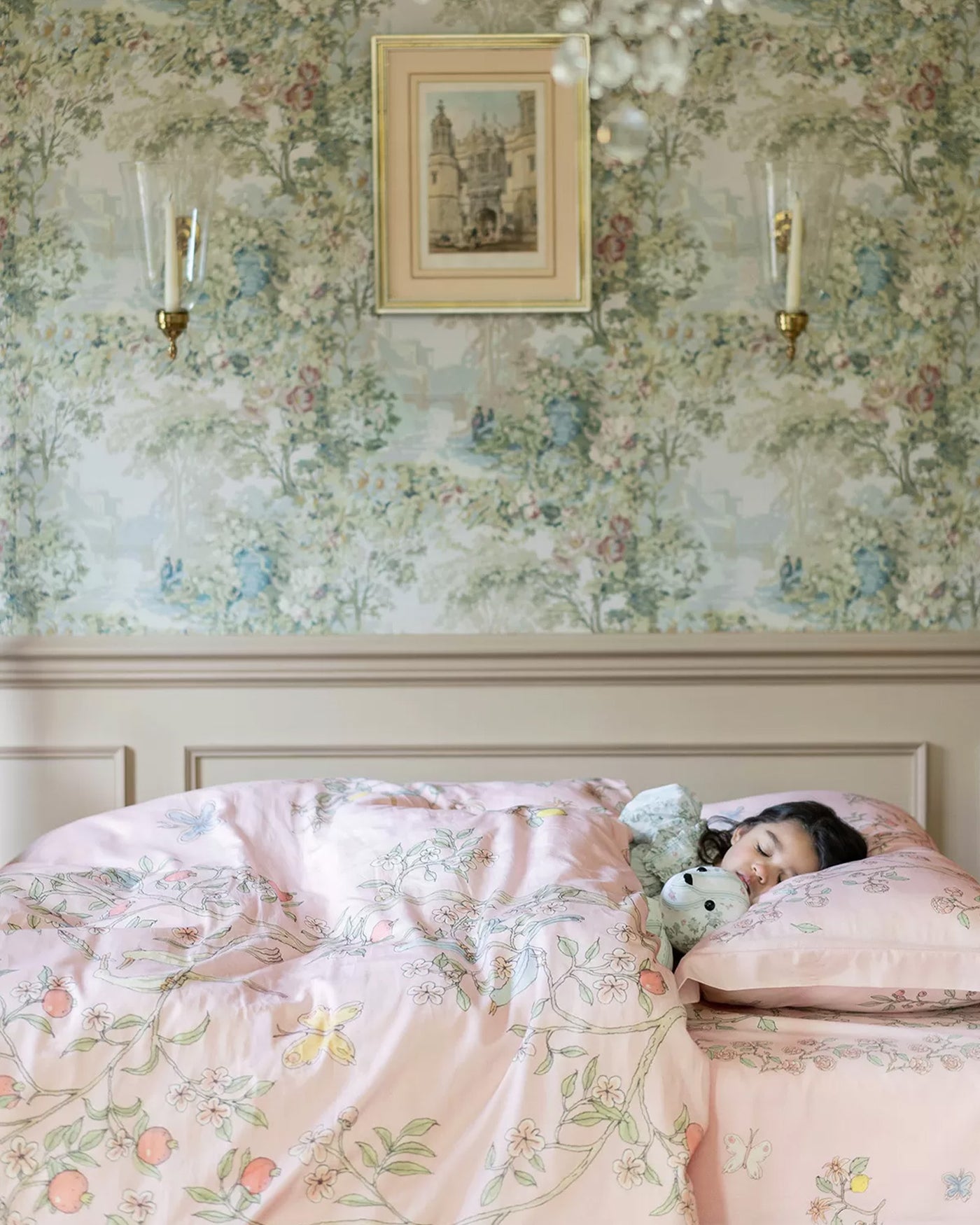 Single Bed Fitted Sheet - In Bloom Pink