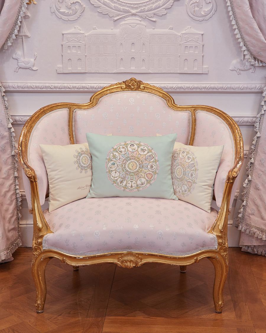 Satin Cushion - Zodiac Blue