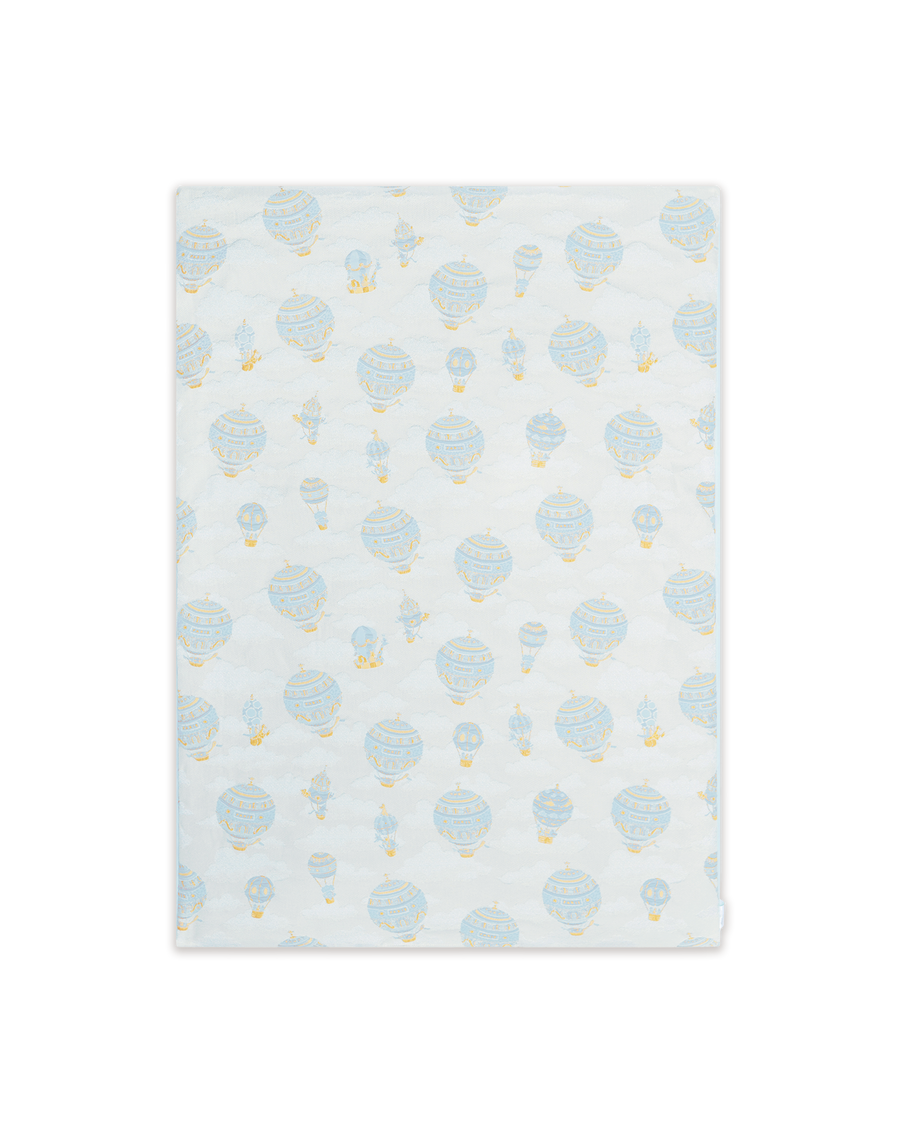 Hot Air Balloons Jacquard Blanket - Blue