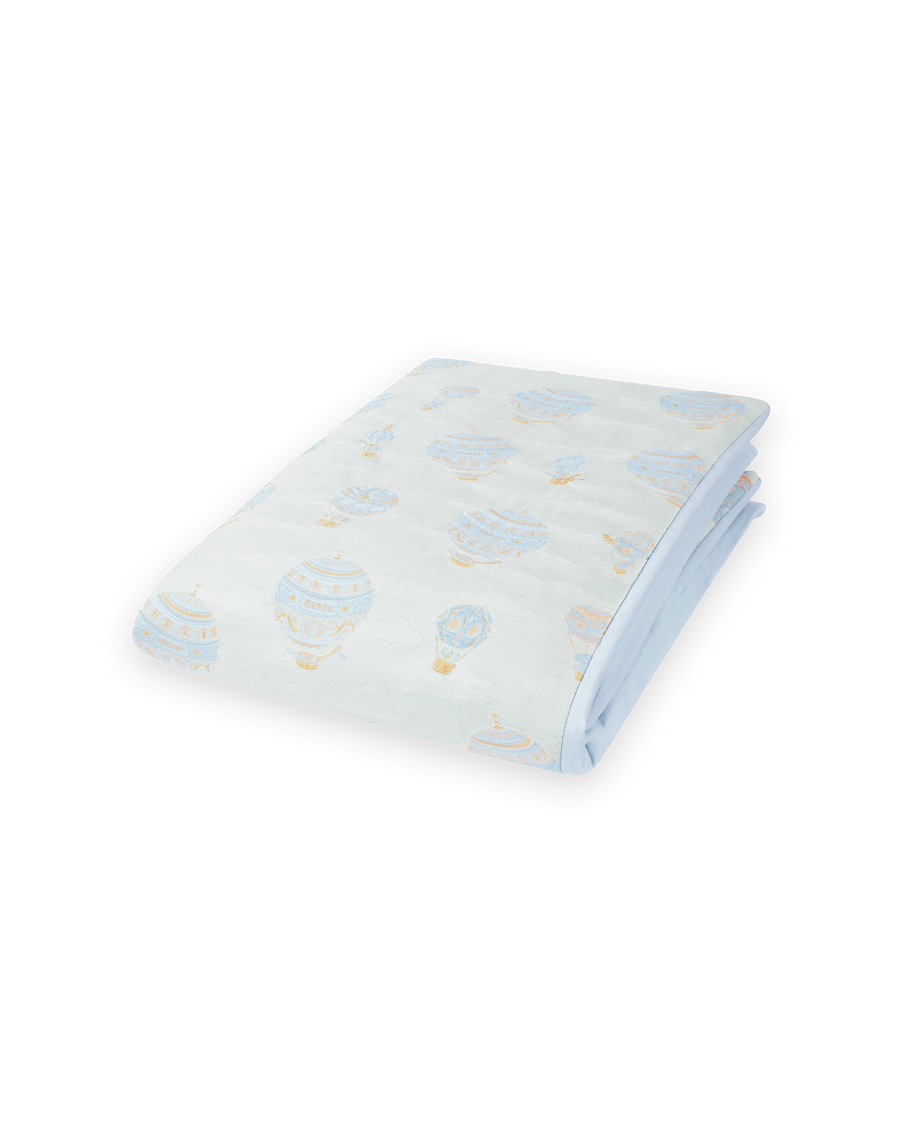 Hot Air Balloons Jacquard Blanket - Blue