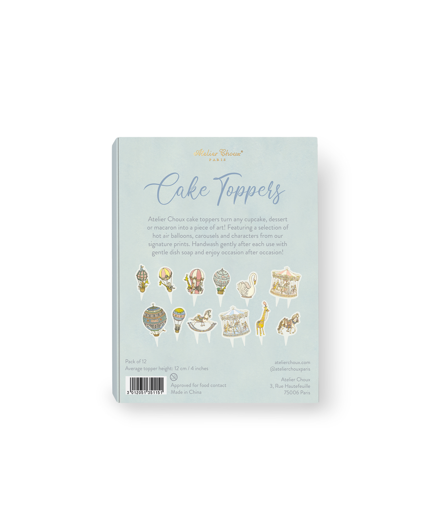 Mini Cake Toppers - Atelier Choux Classics - Set of 12