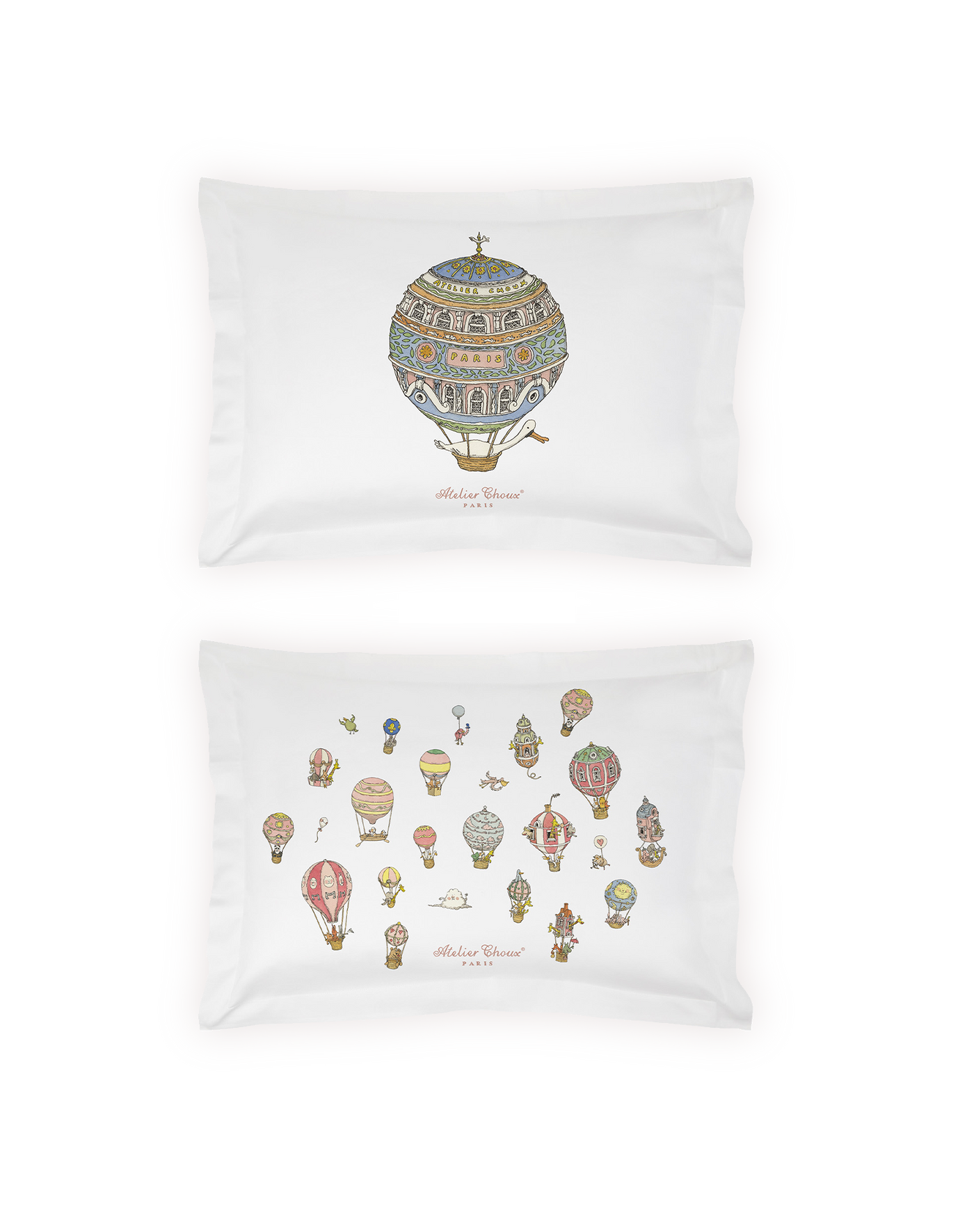 Single Bed Pillow Cover - Hot Air Balloons
