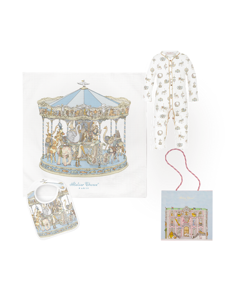 Playsuit Gift Set - Carousel Blue • Atelier Choux