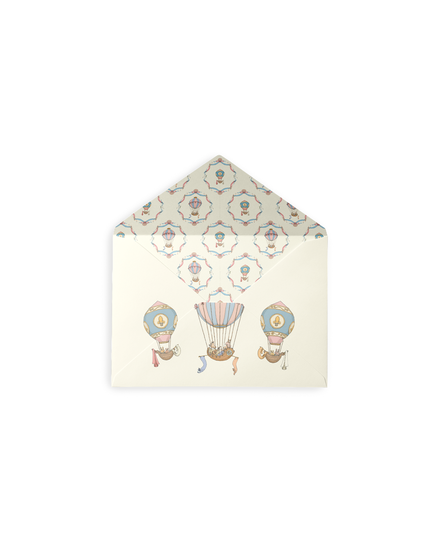 Stationery Set - Sophisticated Hot Air Balloons (Set of 10)