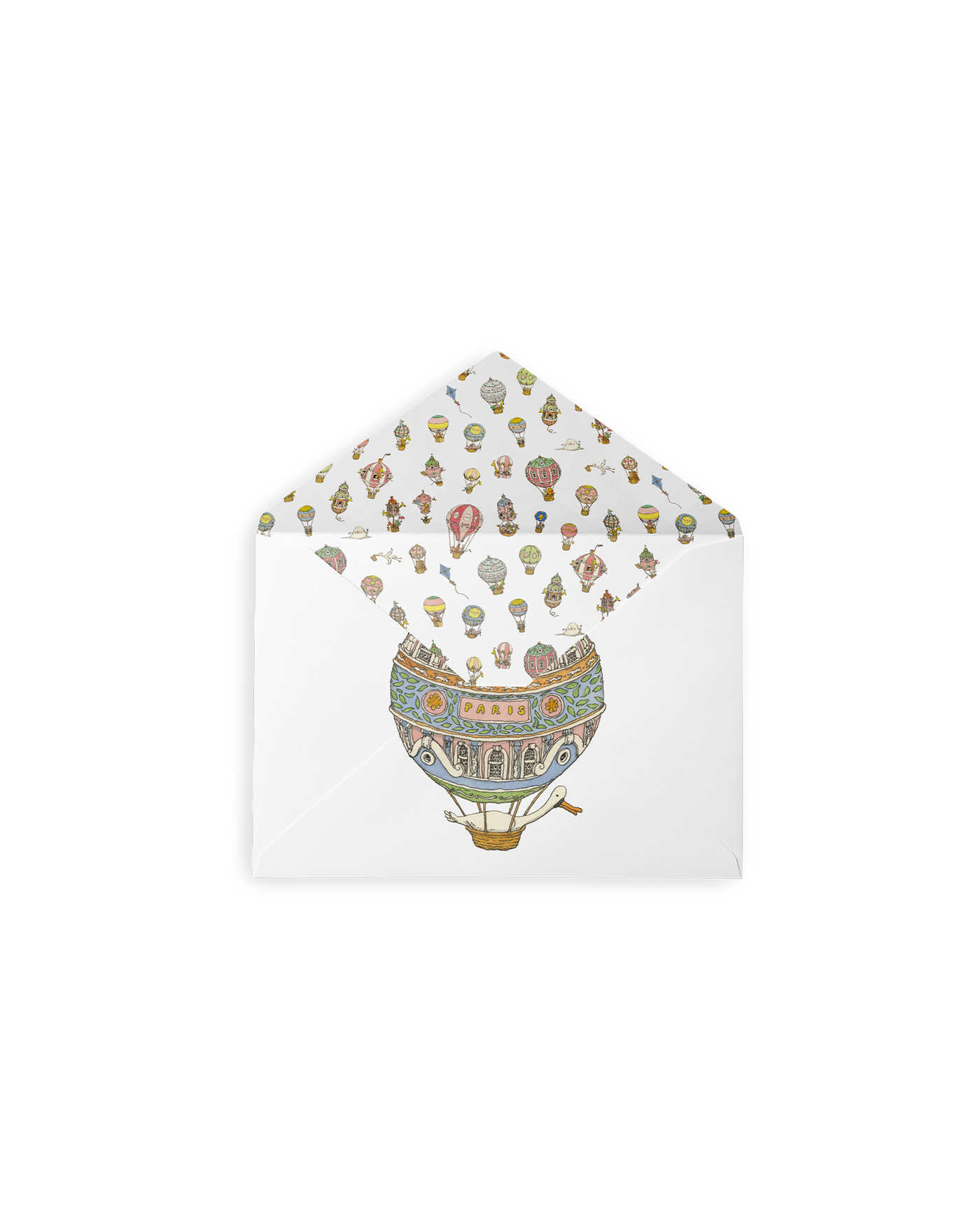 Stationery Set - Hot Air Balloons (Set of 5)