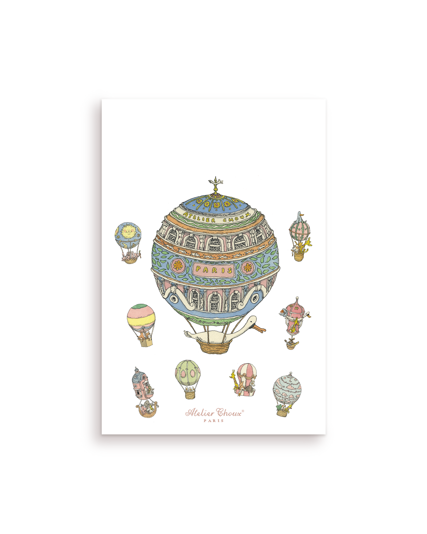 Personalized Art Print - Hot Air Balloons