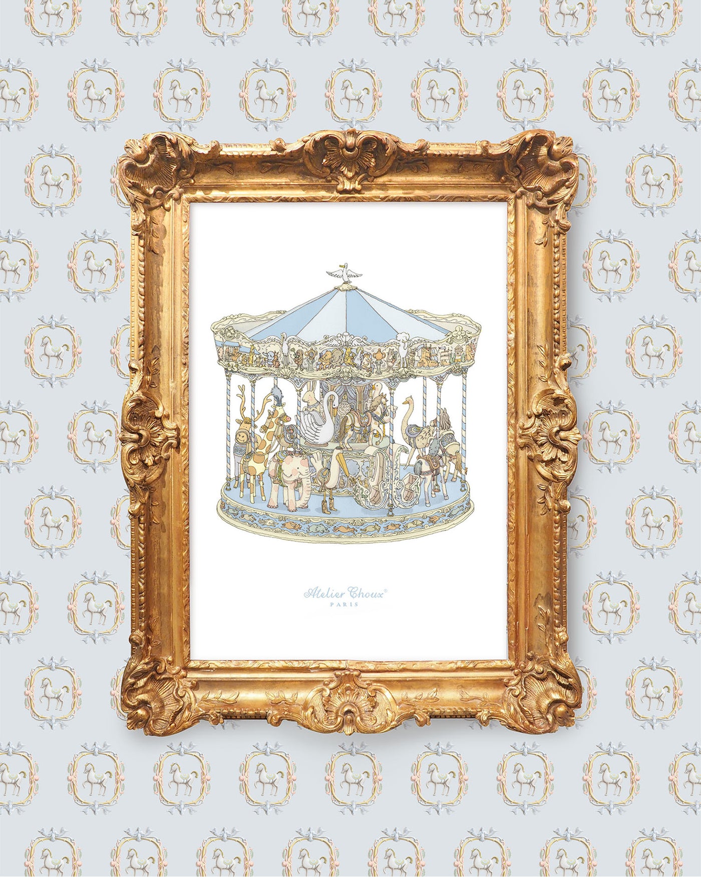 Art Print – Carousel Blue