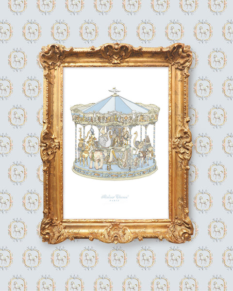 art_print_carousel_blue_grande