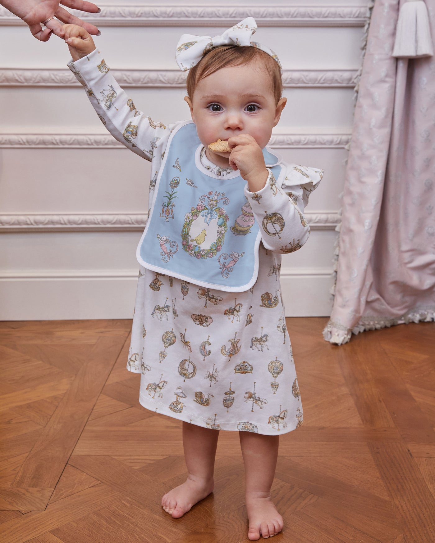 Satin Bib - Spring Bunny [PRE-ORDER]