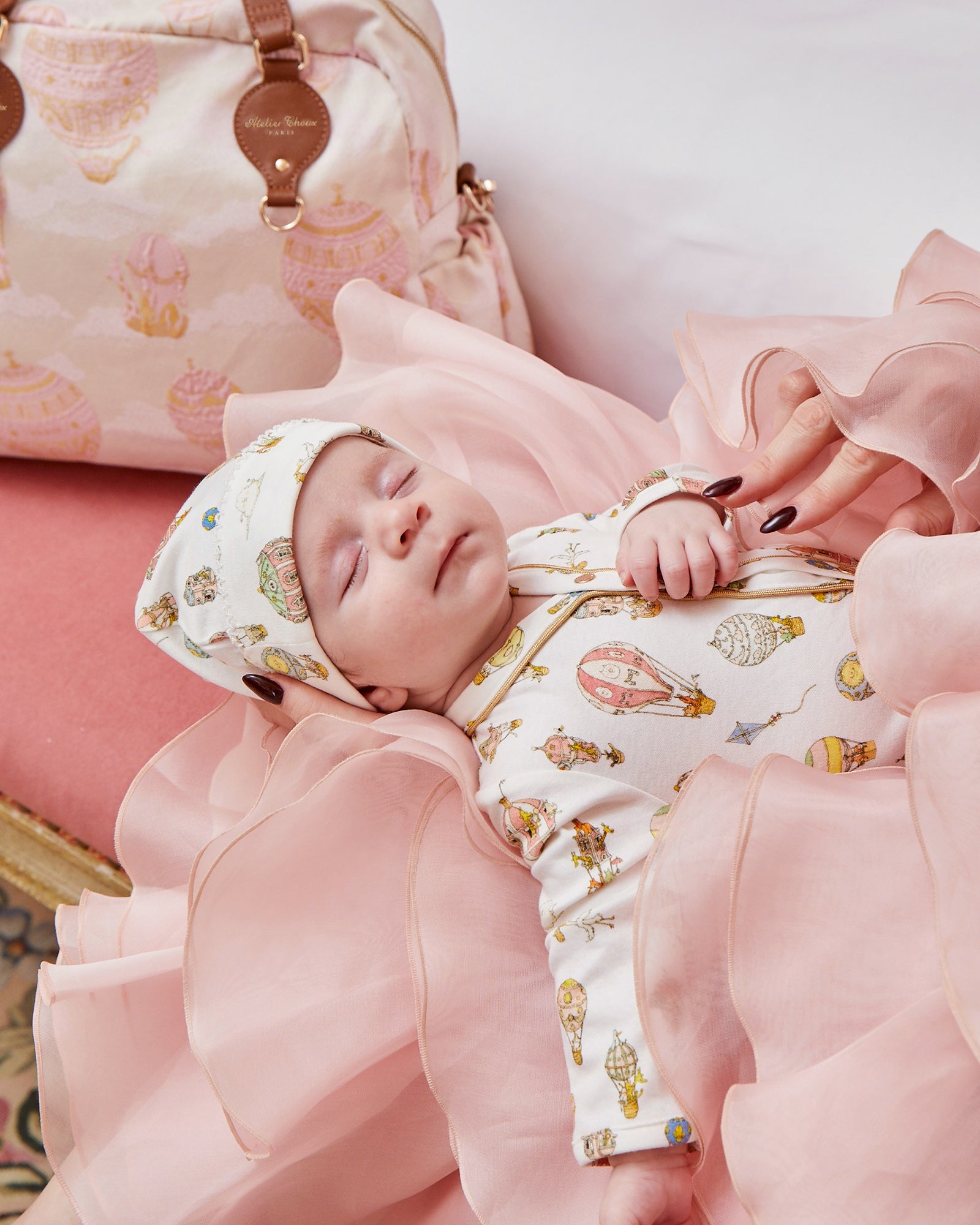 Baby Hat / Bonnet - Hot Air Balloons • Atelier Choux