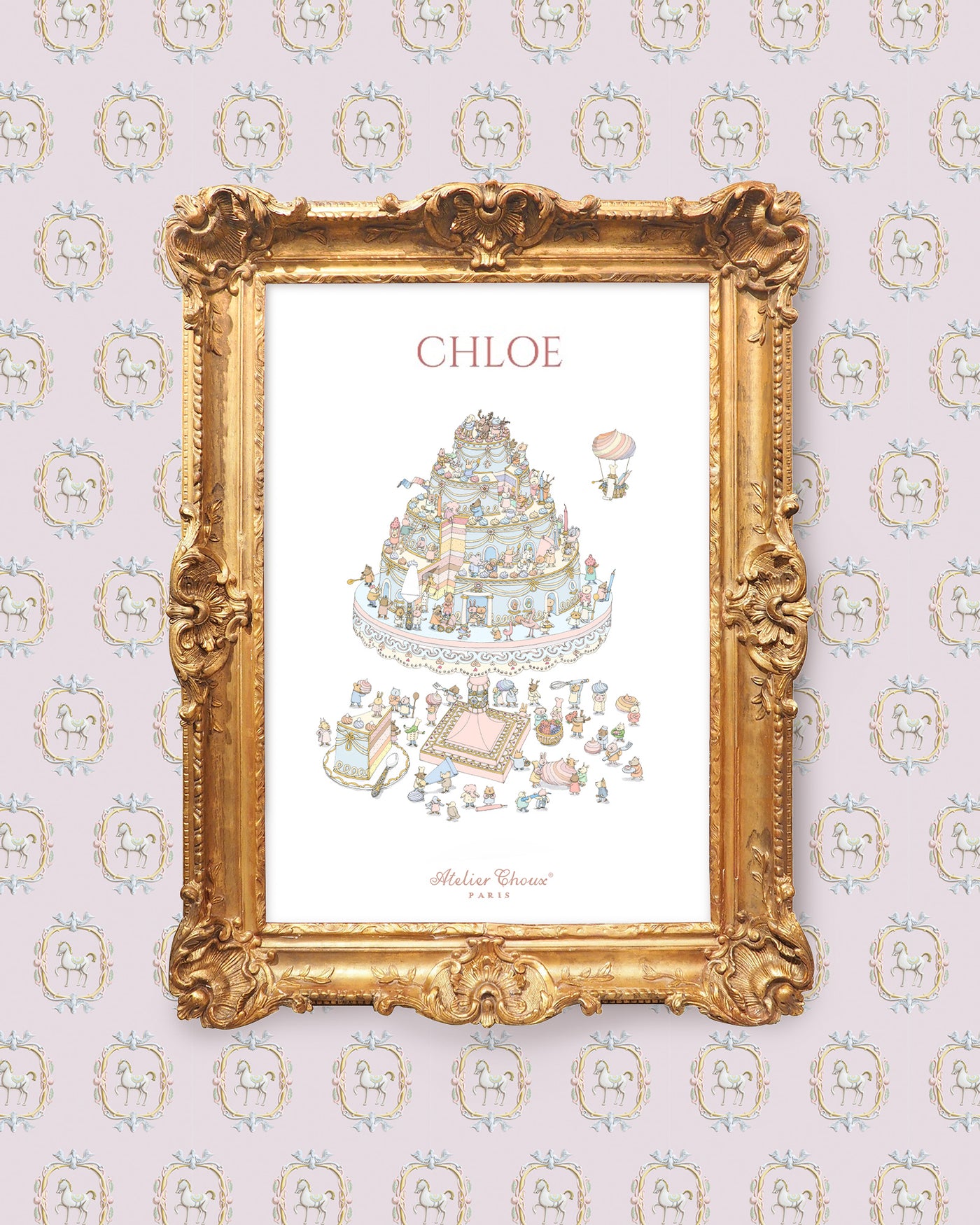 Personalized Art Print - Le Gâteau (Cake!)