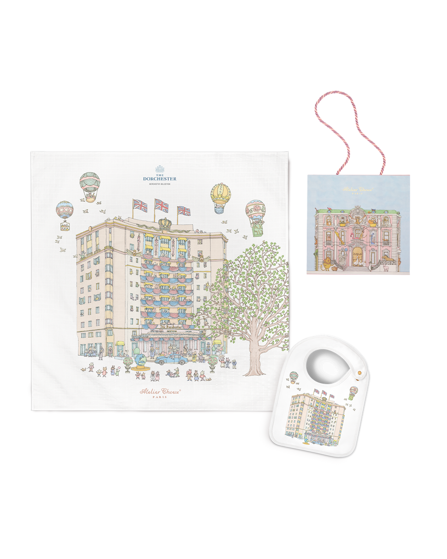 Carré & Satin Bib Set - Dorchester