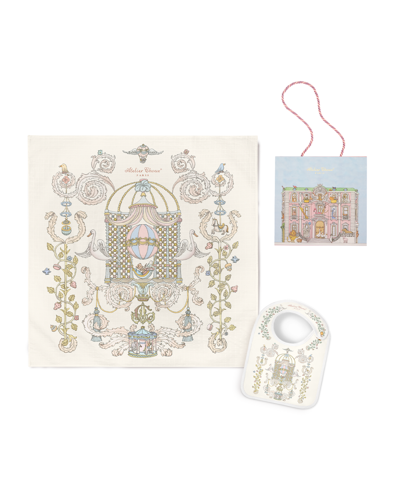 Set di bavaglini carré e satin - Grenelle [PRE-ORDER]