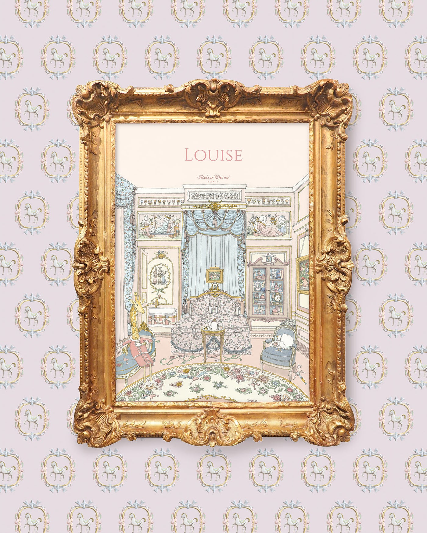 Personalized Art Print - French Bedroom