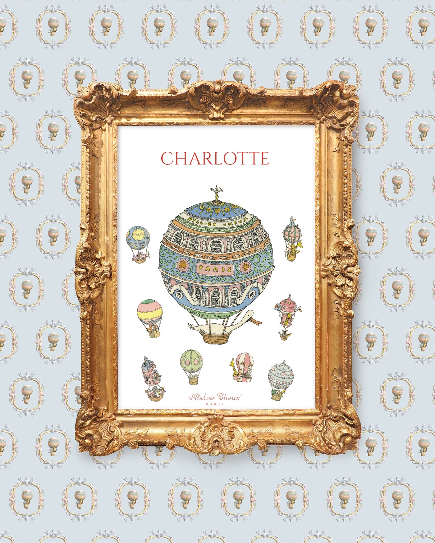 Personalized Art Print - Hot Air Balloons