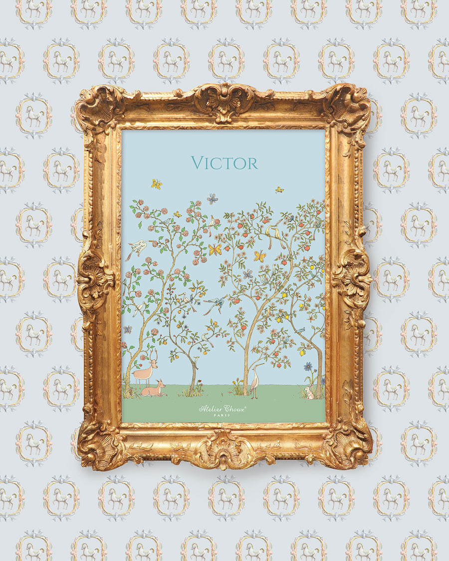 Personalized Art Print - In Bloom Blue