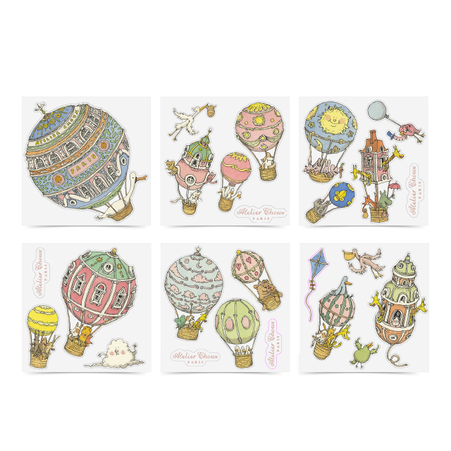 Hot Air Balloons Wall Stickers - Atelier Choux