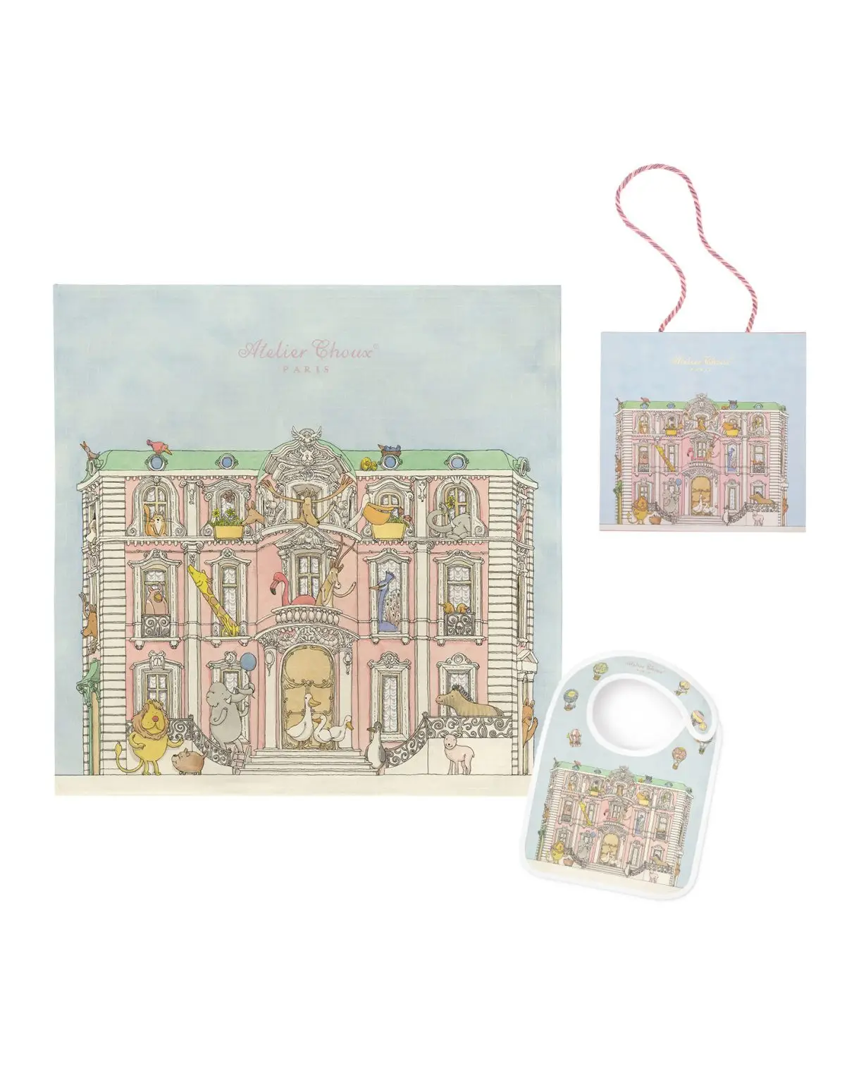 Carré & Satin Bib Set – Monceau Mansion - Atelier Choux